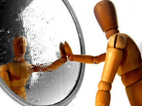 Wooden Man Reflection