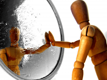 Wooden Man Reflection