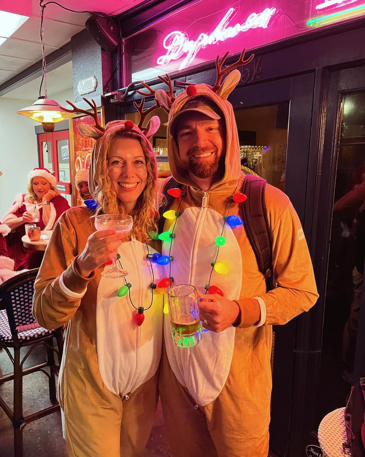 Shilo and Brian at SantaCon