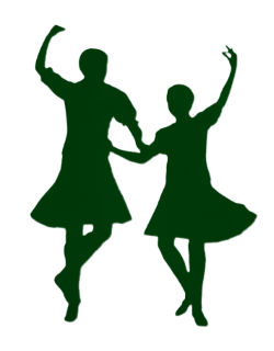 Silhouette of Scottish Country Dancers
