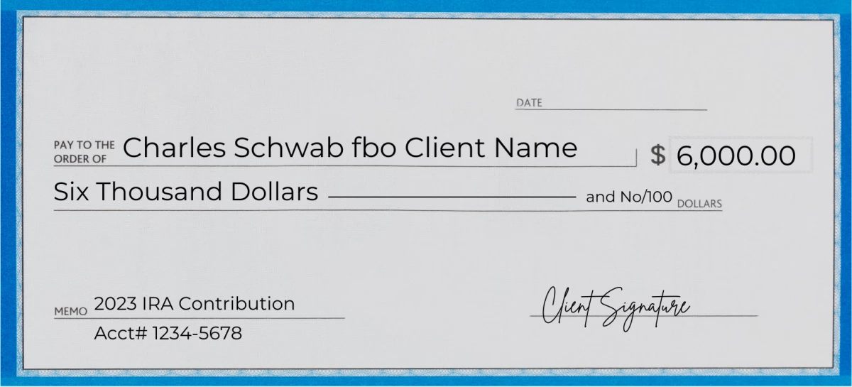 Check Demo_2023 IRA Contribution